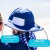 image:imageSwimZip Wide Brim Sun Hat  UPF 50 Protection for Baby Toddler and KidsNavy