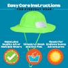 image:imageSwimZip Wide Brim Sun Hat  UPF 50 Protection for Baby Toddler and KidsNeon Lime Green