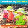 image:imageSwimZip Wide Brim Sun Hat  UPF 50 Protection for Baby Toddler and KidsNeon Lime Green