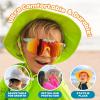 image:imageSwimZip Wide Brim Sun Hat  UPF 50 Protection for Baby Toddler and KidsNeon Lime Green