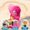 image:imageSwimZip Wide Brim Sun Hat  UPF 50 Protection for Baby Toddler and KidsNeon Shocking Pink