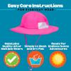 image:imageSwimZip Wide Brim Sun Hat  UPF 50 Protection for Baby Toddler and KidsNeon Shocking Pink