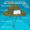 image:imageSwimZip Wide Brim Sun Hat  UPF 50 Protection for Baby Toddler and KidsOlive