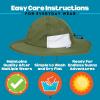 image:imageSwimZip Wide Brim Sun Hat  UPF 50 Protection for Baby Toddler and KidsOlive