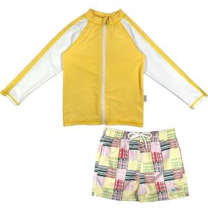 image:imageSwimZip Boys Long Sleeve Rash Guard amp Swim Shorts Set  UPF 50 Sun ProtectionMadras Mania