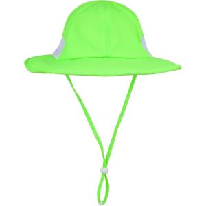 image:imageSwimZip Wide Brim Sun Hat  UPF 50 Protection for Baby Toddler and KidsNeon Lime Green