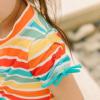 image:imageSwimZip Girls Short Sleeve Rash Guard with Tankini amp Bottoms  1012  DaisyRainbow