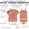 image:imageSwimZip Girls Short Sleeve Rash Guard with Tankini amp Bottoms  1012  DaisySwirl
