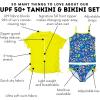 image:imageSwimZip Girls Short Sleeve Rash Guard with Tankini amp Bottoms  1012  DaisyTropadelic