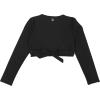 image:imageSwimZip Girls UPF Wrap Top 1 Piece Multiple ColorsBlack