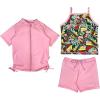 image:imageSwimZip Girls Short Sleeve Rash Guard with Tankini amp Bottoms  1012  DaisyButterfly