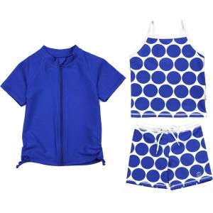 image:imageSwimZip Girls Short Sleeve Rash Guard with Tankini amp Bottoms  1012  DaisyDot