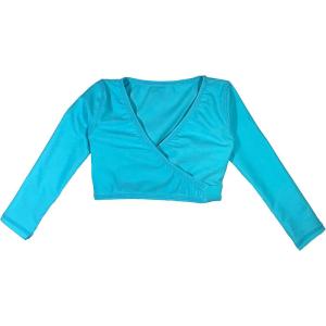 image:imageSwimZip Girls UPF Wrap Top 1 Piece Multiple ColorsAqua
