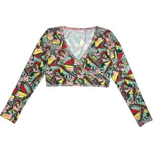 image:imageSwimZip Girls UPF Wrap Top 1 Piece Multiple ColorsMulticolor
