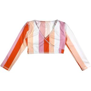 image:imageSwimZip Girls UPF Wrap Top 1 Piece Multiple ColorsPeach