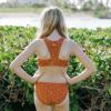 image:imageSwimZip Girls Halter Top and Bikini Bottom 2 Piece Set UPF 50 Sun ProtectionDesert
