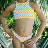 image:imageSwimZip Girls Halter Top and Bikini Bottom 2 Piece Set UPF 50 Sun ProtectionGamified