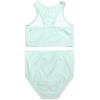 image:imageSwimZip Girls Halter Top and Bikini Bottom 2 Piece Set UPF 50 Sun ProtectionLight Blue