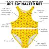 image:imageSwimZip Girls Halter Top and Bikini Bottom 2 Piece Set UPF 50 Sun ProtectionLobster