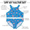 image:imageSwimZip Girls Halter Top and Bikini Bottom 2 Piece Set UPF 50 Sun ProtectionStarfish
