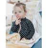 image:imageSwimZip Girls Long Sleeve Rash Guard and Bikini Bottoms Swimsuit Set  UPF 50Black Polka Dot