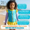 image:imageSwimZip Girls Long Sleeve Rash Guard and Bikini Bottoms Swimsuit Set  UPF 50Color Pop