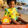 image:imageSwimZip Girls Long Sleeve Rash Guard and Bikini Bottoms Swimsuit Set  UPF 50Coral