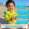image:imageSwimZip Girls Long Sleeve Rash Guard and Bikini Bottoms Swimsuit Set  UPF 50Coral