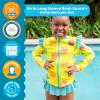 image:imageSwimZip Girls Long Sleeve Rash Guard and Bikini Bottoms Swimsuit Set  UPF 50Coral