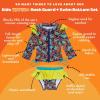 image:imageSwimZip Girls Long Sleeve Rash Guard and Bikini Bottoms Swimsuit Set  UPF 50Deep Dive