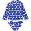 image:imageSwimZip Girls Long Sleeve Rash Guard and Bikini Bottoms Swimsuit Set  UPF 50Dot