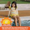 image:imageSwimZip Girls Long Sleeve Rash Guard and Bikini Bottoms Swimsuit Set  UPF 50Gamified