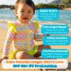 image:imageSwimZip Girls Long Sleeve Rash Guard and Bikini Bottoms Swimsuit Set  UPF 50Gamified
