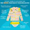 image:imageSwimZip Girls Long Sleeve Rash Guard and Bikini Bottoms Swimsuit Set  UPF 50Gamified