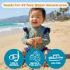 image:imageSwimZip Girls Long Sleeve Rash Guard and Bikini Bottoms Swimsuit Set  UPF 50Geo Party
