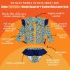 image:imageSwimZip Girls Long Sleeve Rash Guard and Bikini Bottoms Swimsuit Set  UPF 50Geo Party