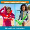 image:imageSwimZip Girls Long Sleeve Rash Guard and Bikini Bottoms Swimsuit Set  UPF 50Geo Party