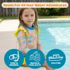 image:imageSwimZip Girls Long Sleeve Rash Guard and Bikini Bottoms Swimsuit Set  UPF 50Groovy