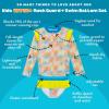 image:imageSwimZip Girls Long Sleeve Rash Guard and Bikini Bottoms Swimsuit Set  UPF 50Groovy