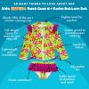 image:imageSwimZip Girls Long Sleeve Rash Guard and Bikini Bottoms Swimsuit Set  UPF 50Hibiscus