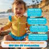 image:imageSwimZip Girls Long Sleeve Rash Guard and Bikini Bottoms Swimsuit Set  UPF 50Kaleidoscope