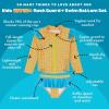 image:imageSwimZip Girls Long Sleeve Rash Guard and Bikini Bottoms Swimsuit Set  UPF 50Kaleidoscope