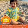 image:imageSwimZip Girls Long Sleeve Rash Guard and Bikini Bottoms Swimsuit Set  UPF 50Lemons