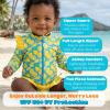 image:imageSwimZip Girls Long Sleeve Rash Guard and Bikini Bottoms Swimsuit Set  UPF 50Lemons