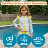image:imageSwimZip Girls Long Sleeve Rash Guard and Bikini Bottoms Swimsuit Set  UPF 50Mediterranean Lemons