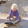 image:imageSwimZip Girls Long Sleeve Rash Guard and Bikini Bottoms Swimsuit Set  UPF 50Navy Gingham