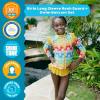 image:imageSwimZip Girls Long Sleeve Rash Guard and Bikini Bottoms Swimsuit Set  UPF 50Surfs Up