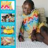 image:imageSwimZip Girls Long Sleeve Rash Guard and Bikini Bottoms Swimsuit Set  UPF 50Surfs Up