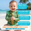 image:imageSwimZip Girls Long Sleeve Rash Guard and Bikini Bottoms Swimsuit Set  UPF 50The Tropics