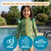 image:imageSwimZip Girls Long Sleeve Rash Guard and Bikini Bottoms Swimsuit Set  UPF 50The Tropics
